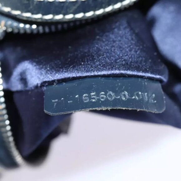 FENDI Zucchino Canvas Hand Bag Navy Auth 73581 - Picture 12 of 12